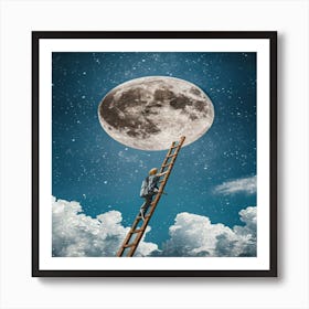 Ladder To The Moon Art Print