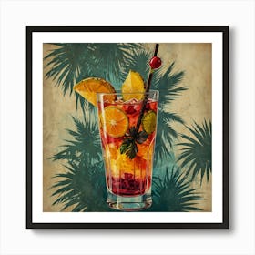 Tropical Cocktail 1 Art Print