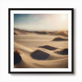 Sand Dunes Sun  Art Print