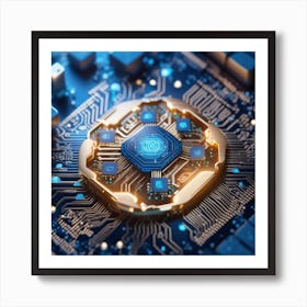 Cpu Circuit Board 1 Art Print