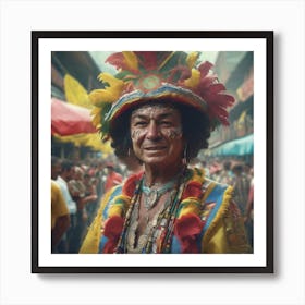 Man In A Colorful Costume 4 Art Print