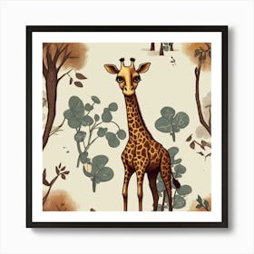 Default Default Retro Giraffe For Defferent Seasons Aestethic 1 (1) Art Print