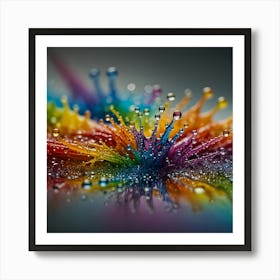 Rainbow Splashes Art Print