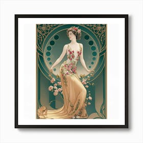 Deco Lady 2 Art Print