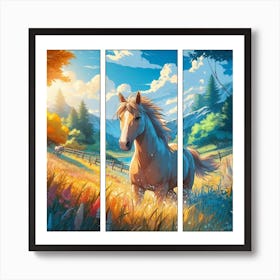 Horse In The Meadow Art Print