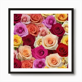 Colorful Roses Background 33 Art Print