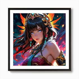 Default A Gracefully Fierce Anime Warrior Princess Her Intrica 2 (10) Art Print