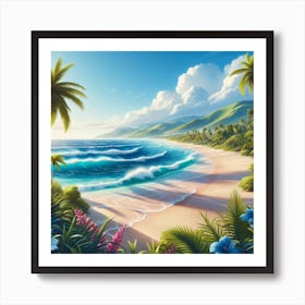 Tropical Beach Art Print