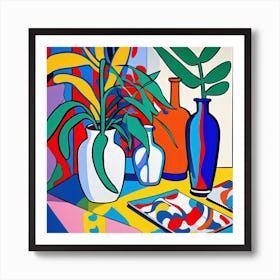 'Plants In Vases' Art Print