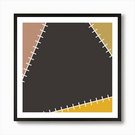 Japanese Style Patchwork Fabric Art Print