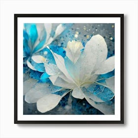 Blue Flowers Art Print