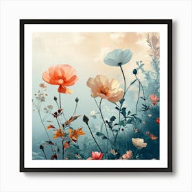 Flowers In The Sky 3 Art Print