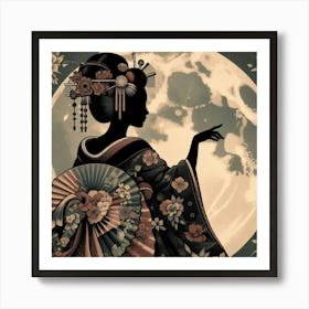 Creative Geisha Illustration 73 Art Print