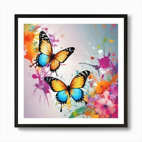 Colorful Butterflies 115 Art Print