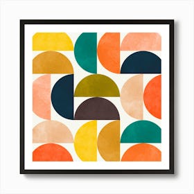 Watercolor circles Art Print