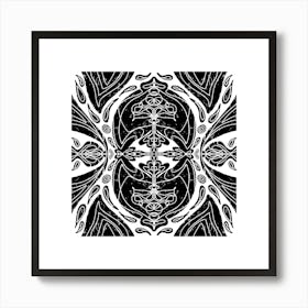 Black And White Abstract Art Print