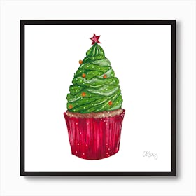 Christmas Cupcake 1 Art Print