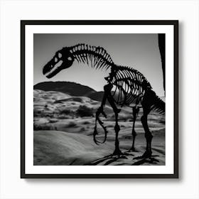 Dinosaur Skeleton 1 Art Print