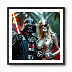 Star Wars Couple Art Print