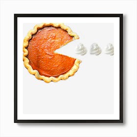 Pumpkin Pie Cute Funny Thanksgiving Art Print