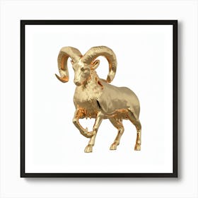 Golden Ram 2 Art Print