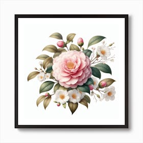 Flower of Camellia 2 Art Print