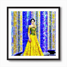 The Yellow Dress Art Print