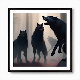 Wolf Pack Art Print