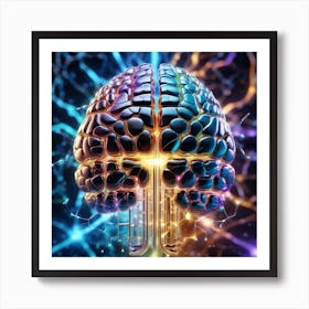 3d Brain Art Print