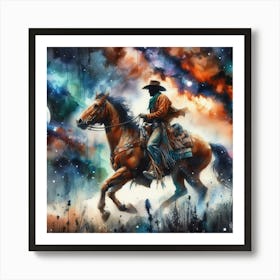 Cowboy In Space 5 Art Print