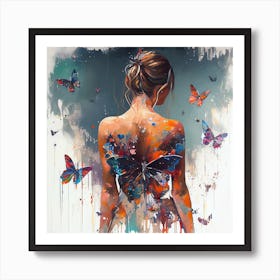 Powerful Butterfly Woman Body  #4 Art Print