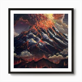 Volcano Eruption Art Print