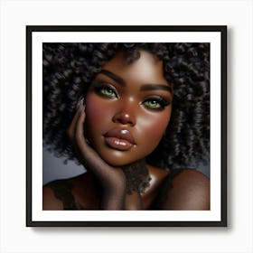 Dark Skin Keisha Art Print