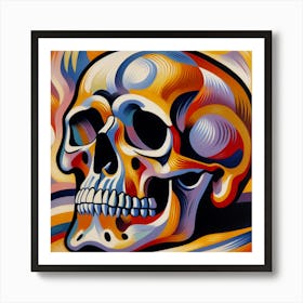 Gauche Skull Art Print