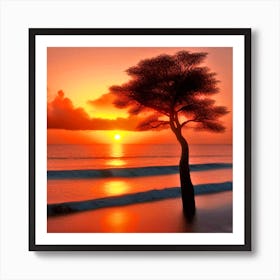 Sunset Tree 7 Art Print