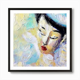 Woman In Hat Art Print