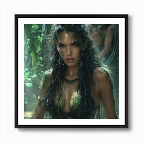 Mermaid In The Jungle Art Print