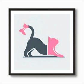 Cat In Yoga Pose 1 Art Print