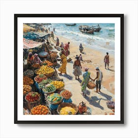 Stockcake Bustling Market Scene 1719801190 Art Print