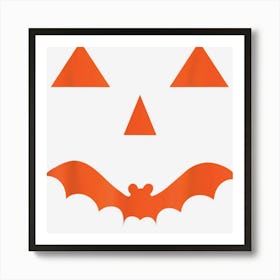 Halloween Pumpkin Bat Jack O Lantern Spooky Fun Art Print