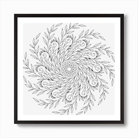 Leaf Mandala 10 Art Print