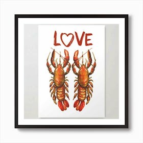 Lobster Love Print Art Print