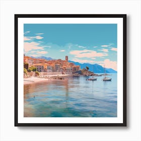 Enchanted Shores: Palazzo's Pastels Art Print