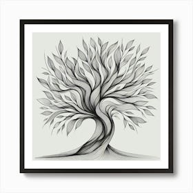 Abstract tree 7 Art Print