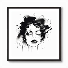 Woman'S Face 1 Art Print