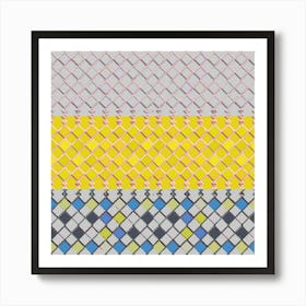 Tri-Color Pattern Art Print