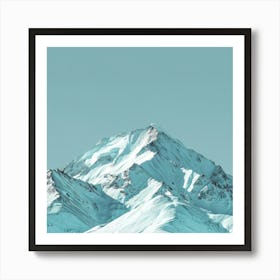 Snowy Mountain 1 Art Print