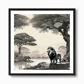 Lion King 6 Art Print