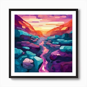 Abstract Landscape Painting 3 Art Print