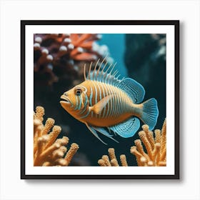 Fish On Coral Reef 1 Art Print